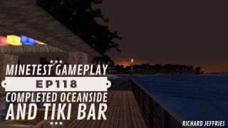 Minetest Gameplay EP118 Completed Oceanside area and New Tiki Bar